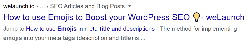 Emojis in page titles can boost CTRs