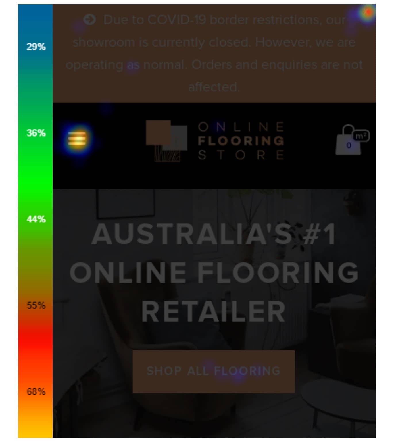 A Crazy Egg Heatmap